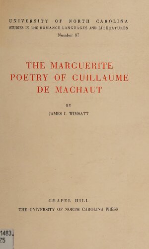 The Marguerite Poetry of Guillaume de Machaut