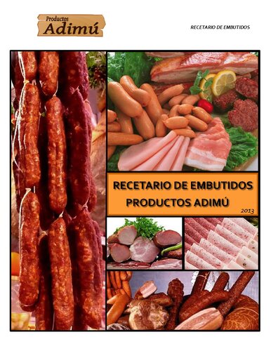 Recetario de Embutidos Productos Adimú