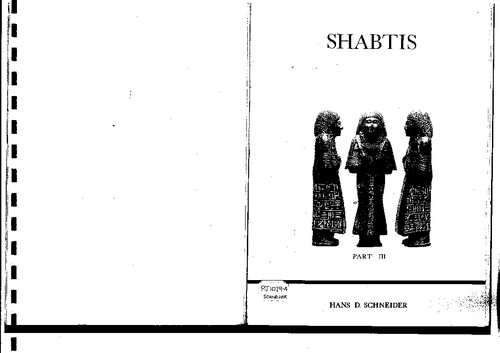 An Introduction to the History of Ancient Egyptian Funerary Statuettes, with a Catalogue of the Collection of Shabtis in the National Museum of Antiquities at Leiden,