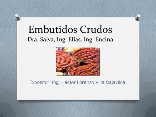 Embutidos Crudos.