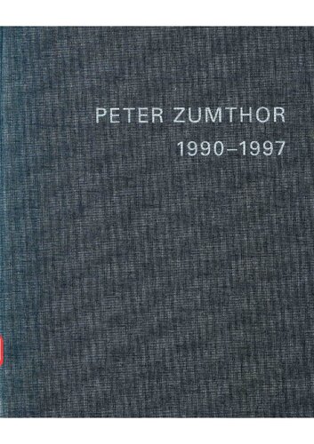 Peter Zumthor English replacement Volume 2