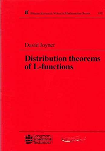 Distribution Theorems of L-functions (Pitman Research Notes in Mathematics Series)