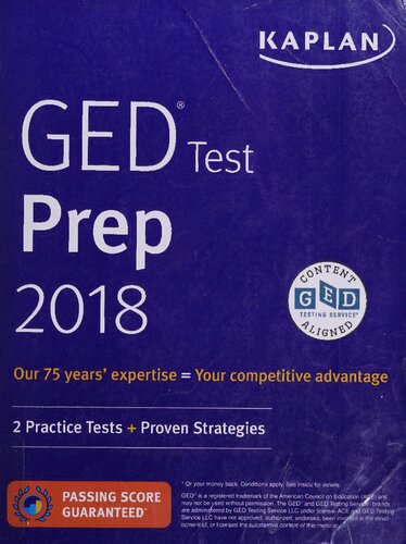 GED Test Prep Plus 2018: 2 Practice Tests + Proven Strategies + Online (Kaplan Test Prep)