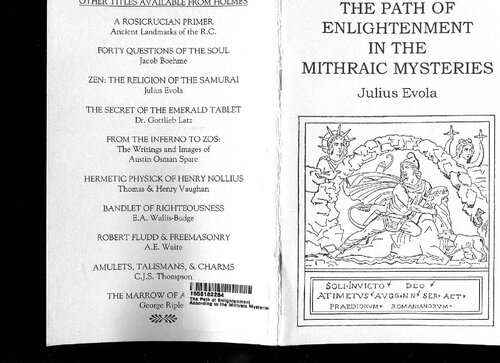 The Path of Enlightenment in the Mithraic Mysteries