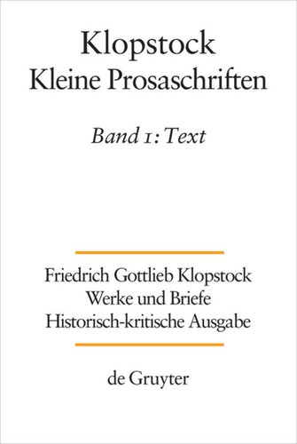 Werke und Briefe: Band 1 Text