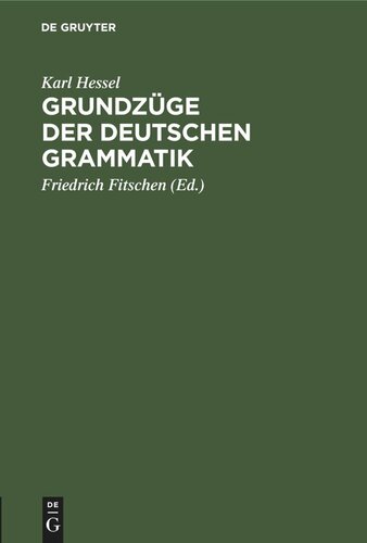 Grundzüge der deutschen Grammatik