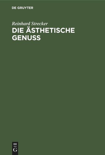 Die ästhetische Genuss