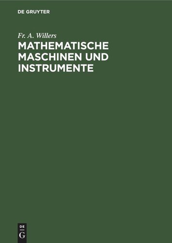 Mathematische Maschinen und Instrumente