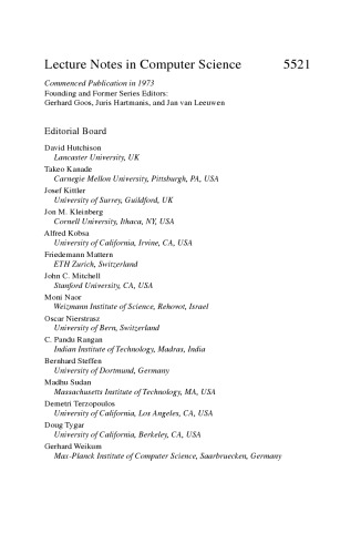 Coordination Models and Languages: 11th International Conference, COORDINATION 2009, Lisbon, Portugal, June 9-12, 2009, Proceedings (Lecture Notes in ...   Programming and Software Engineering)