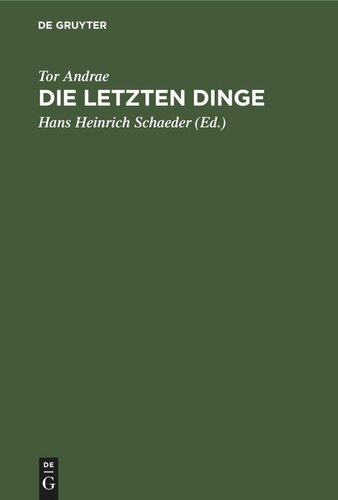 Die Letzten Dinge