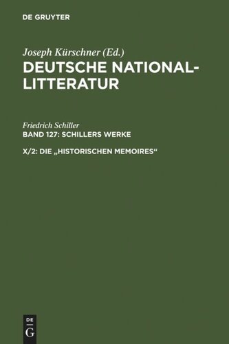 Deutsche National-Litteratur: X/2 Die 