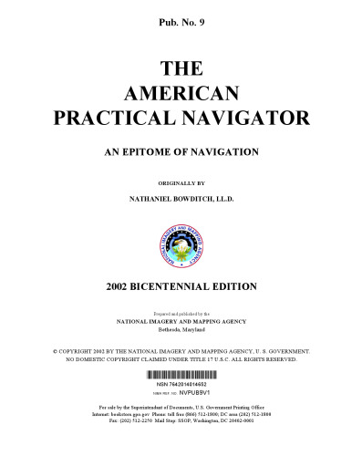 The American Practical Navigator: Bowditch