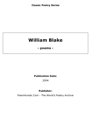 Wiliam Blake Poems