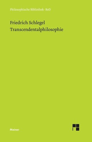 Transcendentalphilosophie (1800-1801)