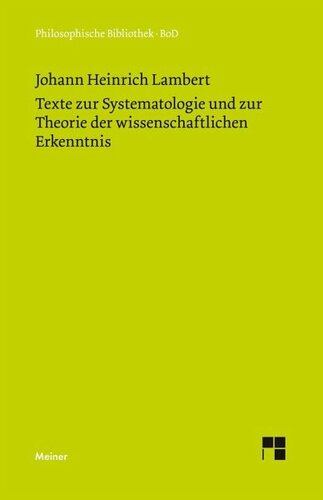 Texte zur Systematologie und zur Theorie der wissenschaftlichen Erkenntnis