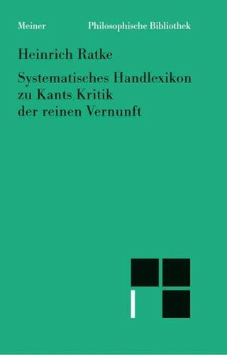 Systematisches Handlexikon zu Kants Kritik der reinen Vernunft