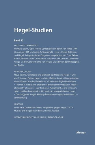 Hegel-Studien Band 15