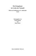 Aufklärung, Band 12/1: Die Kriegskunst im Lichte der Vernunft.: Militär und Aufklärung im 18. Jahrhundert, Teil II