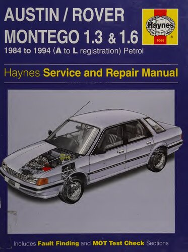 Haynes Austin/Rover Montego 1.3 & 1.6 Service and Repair Manual