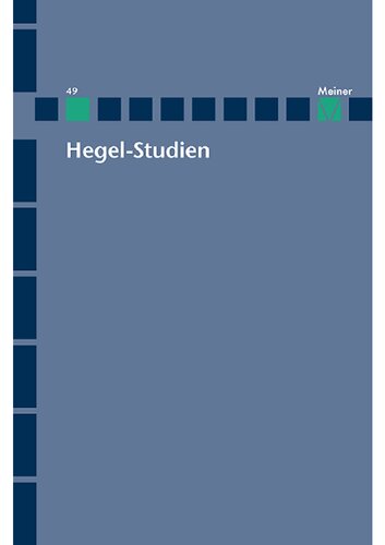 Hegel-Studien Band 49: 2016