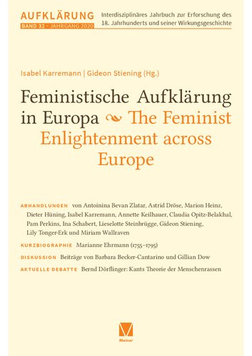 Aufklärung, Band 32: Feministische Aufklärung in Europa / The Feminist Enlightenment across Europe