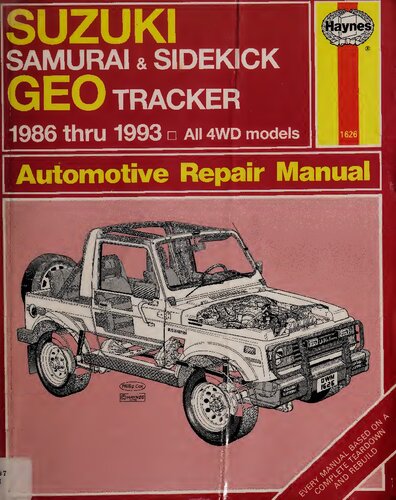 Haynes Suzuki Samurai/Sidekick & Geo Tracker Automotive Repair Manual