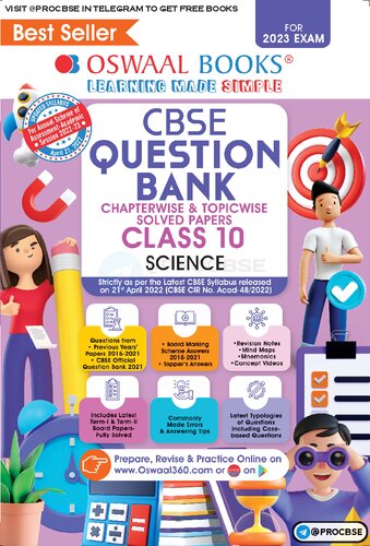 Oswaal CBSE Chapterwise & Topicwise Question Bank Class 10 Science Book (For 2022-23 Exam)