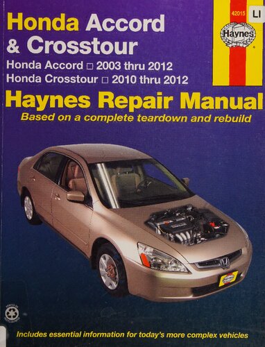 Haynes Honda Accord & Crosstour Automotive Repair Manual