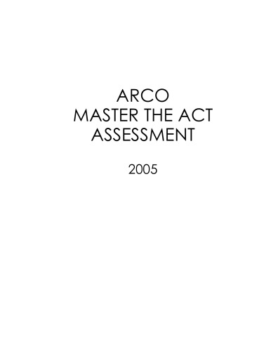 Master the ACT Assessment, 2005 e (Master the New Act Assessment)