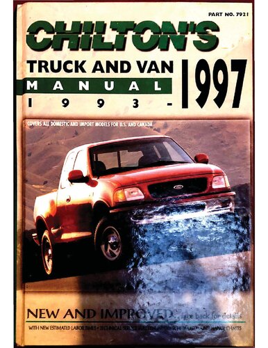 Chilton's Truck and Van Manual 1993 to 1997