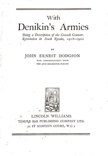 With Denikin’s Armies