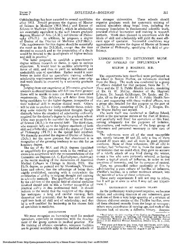 Rosenau paper - “Experiments To Determine Mode Of Spread Of Influenza” by Milton J. Rosenau (August 2, 1919) (PDF).