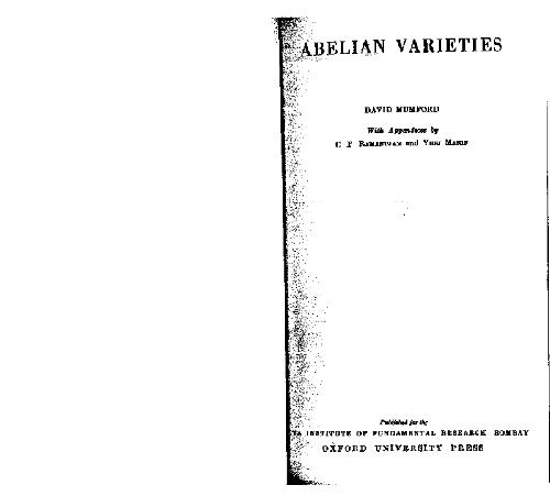 Abelian varieties