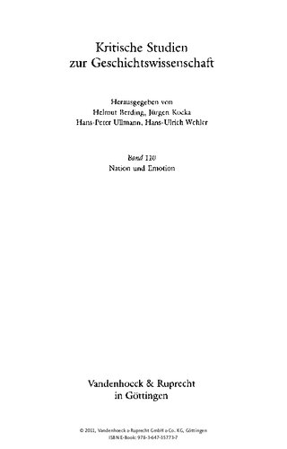 Nation und Emotion: Deutschland und Frankreich im Vergleich. 19. und 20. Jahrhundert