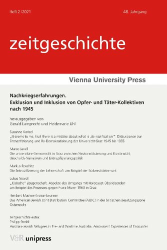 Nachkriegserfahrungen: Exklusion und Inklusion von Opfer- und Täter-Kollektiven nach 1945