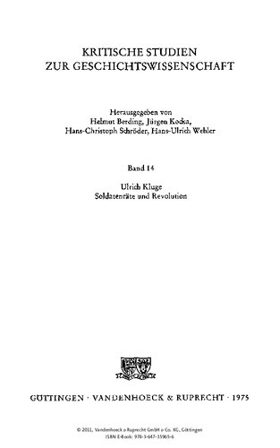 Soldatenräte und Revolution: Studien zur Militärpolitik in Deutschland 1918/19