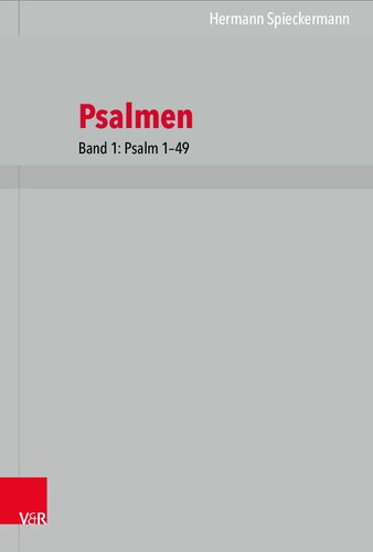 Psalmen: Band 1: Psalm 1-49