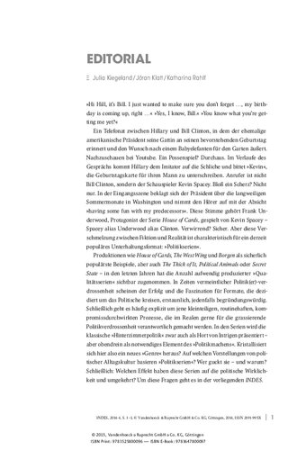 Politikserien: Indes. Zeitschrift für Politik und Gesellschaft 2014 Heft 04