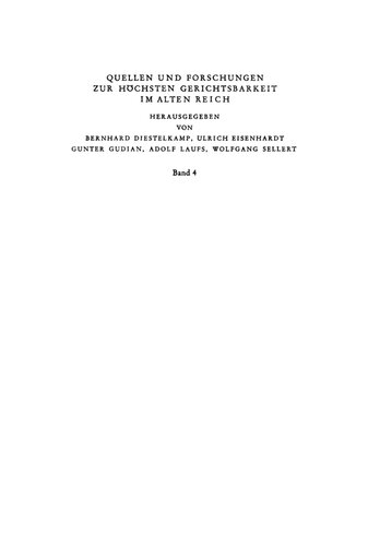 Der Kampf um die Appellation ans Reichskammergericht: Zur politischen Geschichte der Rechtsmittel in Deutschland