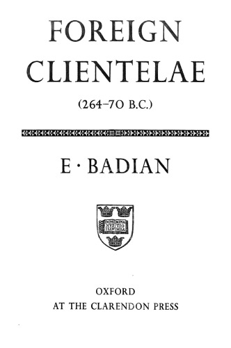 Foreign Clientelae, 264-70 B.C.