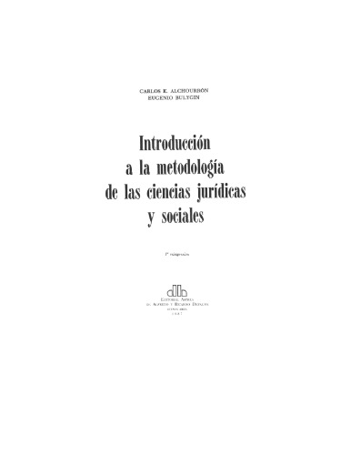 Introduccion a la metodologia de las ciencias juridicas y sociales