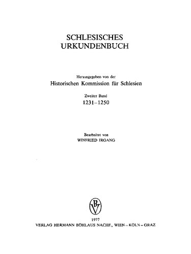 Schlesisches Urkundenbuch (1231-1250)