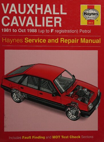 Haynes Vauxhall Cavalier 1981-88 Service and Repair Manual