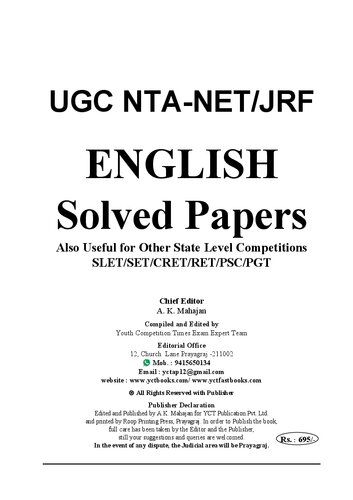 UGC-NET English (Paper-II) Solved Papers from Dec 2004 to June 2023