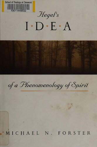 Hegel's Idea of a Phenomenology of Spirit