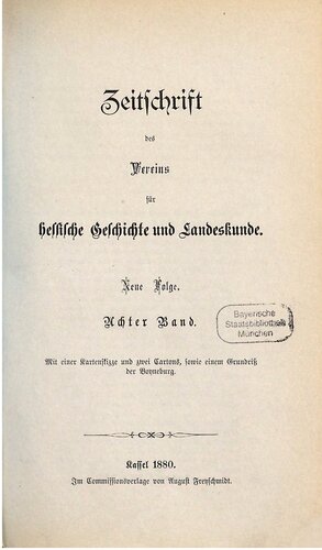 Zeitschrift des Vereins für hessische Geschichte und Landeskunde