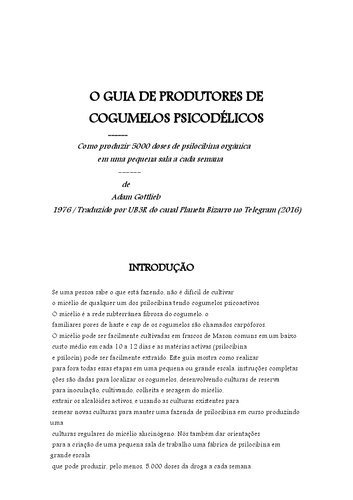 Manual do cultivo de cogumelos psicodélicos: o guia de produtores