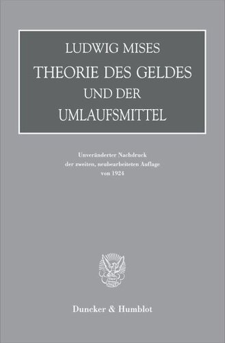 Theorie des Geldes und der Umlaufsmittel