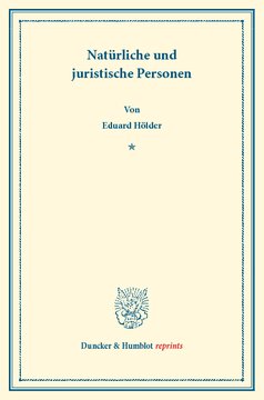 Natürliche und juristische Personen