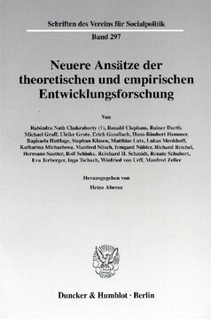 Neuere Ansätze der theoretischen und empirischen Entwicklungsforschung